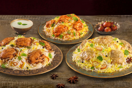 Royal Non-Veg Biryani Combo (3-4 Portionen)