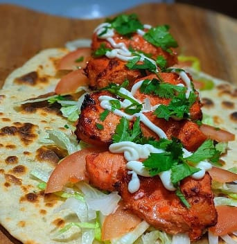 Butter Naan (1 Pc), Chicken Tikka Kebab (3Pc)