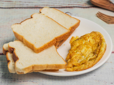 Slice Bread (5 Pcs) And Egg Omelette