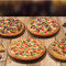 Party-Combo Mit 4 Vegetarischen Pizzasorten, Beilagen Und Dessert