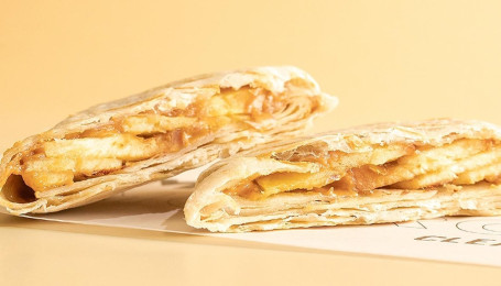 Der Erdnussbutter-Apfel-Wrap