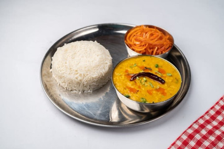 Yellow Dal Tadka With Roti Or Rice