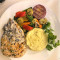 Grilled Chicken In Creamy Mushroom Sauce With Mashed Potato Saute Vegetables