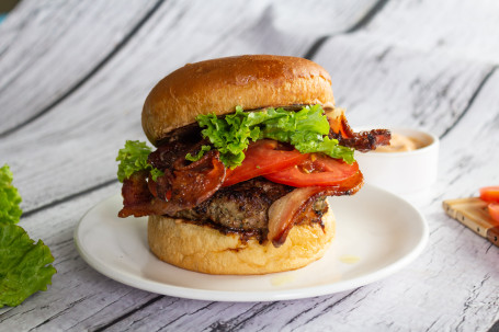 Bacon Encrusted Lamb Burger