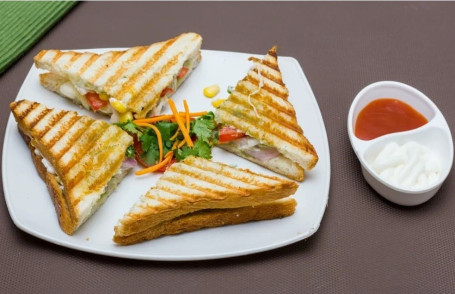 Poor Man Veg Samosa Grilled Sandwich