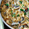 Spaghetti With Chicken, Mushrooms And White Sauce