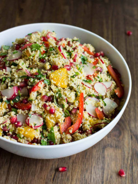 Moroccan Couscous With Soya Stick Greek Salad