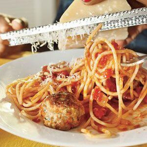 Spaghetti und Fleischbällchen