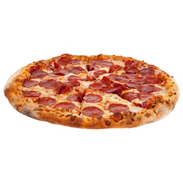 Pizza Salami Schinken Champignons und Peperoni