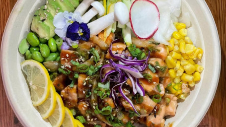 Cooked Teriyaki Salmon Bowl