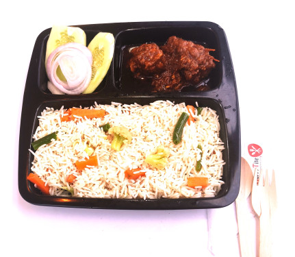 Veg Pulao Mutton Combo