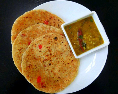 3 Pics Paratha With Sabji/Dal