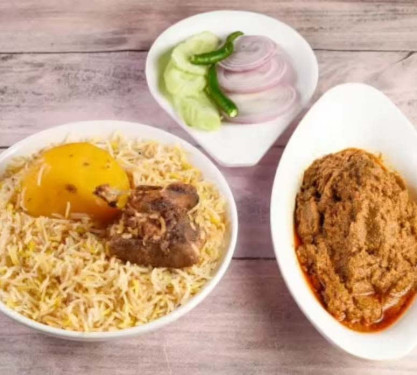 Chicken Biryani With Mutton Kassa Salad