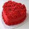 Herzförmiger Kuchen Aus Rotem Samt