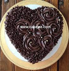 Chocolate Truffle Heart Shape Cake