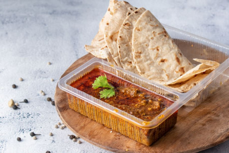 Plain Roti With Keema Masala( 4 Pieces Roti With Chicken Keema)