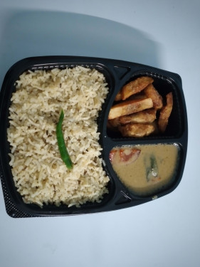 Jeera Rice With Paneer Butter Masala And Veg Kofta