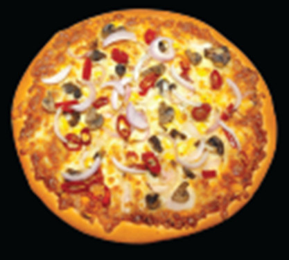 Pilz-Zwiebel-Blast-Pizza Mit Dünner Kruste (Groß)