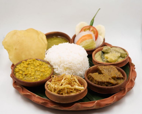 Rice Dhokar Dalna Mohabhoj Thali