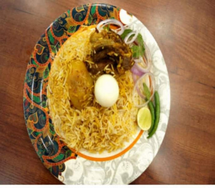 Mutton Biriyani-Mutton Piece, Egg, Aaloo, Rice Onion Salad