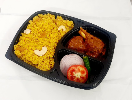 Basonti Pulao Chicken Kosha Combo