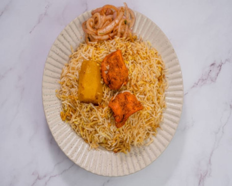 Chicken Kabab Dum Biryani With Aloo