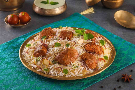 Hyderabadi Dum Gosht, Würziges Hammel-Biryani, Ohne Knochen, Portionen -2-3]