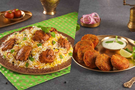 Chicken Biryani (Lazeez Bhuna Murgh, Für 2–3 Personen) Murgh Haleem Kebab (Für 2–3 Personen)