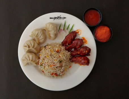 Chicken Fried Rice Wings Momos Combo