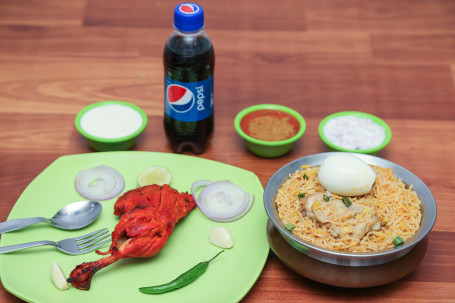 Chicken Biryani Tandoori (Qtr) Raita Pepsi (250 Ml)
