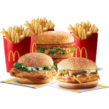 Mcspicy Chicken Burger Gegrillter Hähnchen-Käse-Burger Mcchicken Chicken Maharaja Mac 3 Pommes (L)