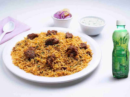 Hyderabadi Mutton Biryani Beverage Of Your Choice