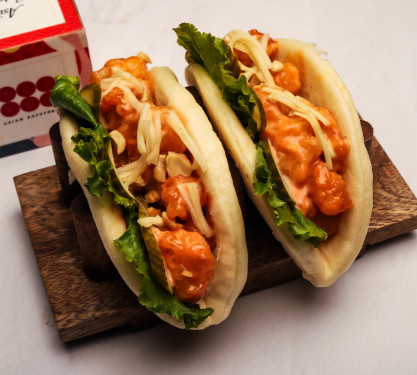 Sriracha Prawn Fritter Bao