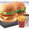 Veg Tower Burger Combo Burger Fries Drink
