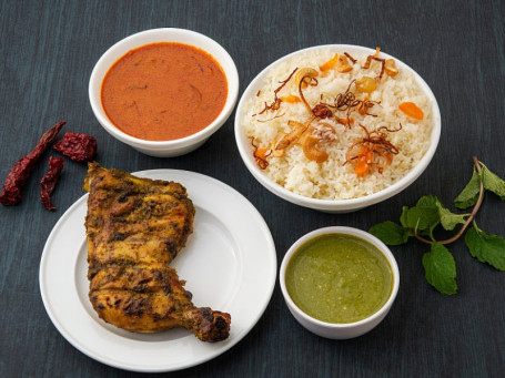 Ghee Rice With Bbq Chicken Combo