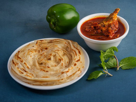 Fish Curry With Indian Bread Combo