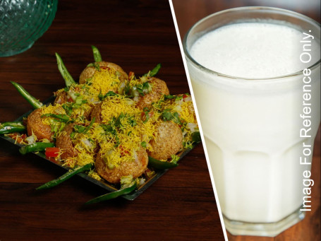 Sev Puri Sweet Lassi