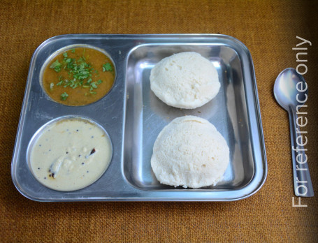 Idli 2 Pcs.[Can Be Provide With Sambar, Chutney.