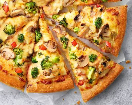 Cǎi Shū Xiān Gū Xiǎo Bǐ Sà Dān Diǎn Yuán Jià: Nt$410) Kleine Pizza Mit Gemüsegenuss