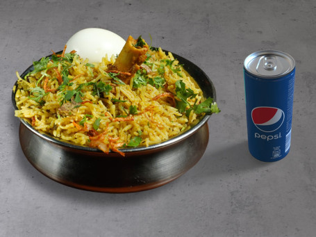 Mutton Biryani+ Pepsi 250 Ml Can