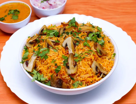 Hyderabadi Mushroom Dum Biryani