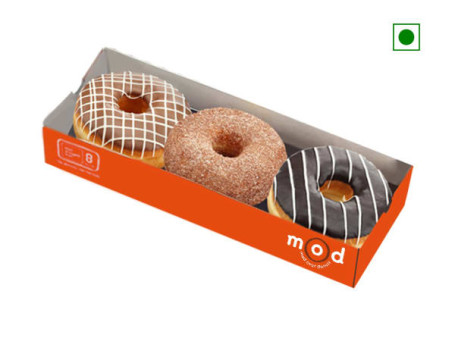 Klassische Schachtel Mit 3 Donuts