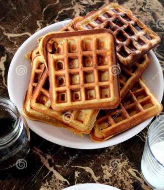 Classic Brussels Waffles With Maple Syrup