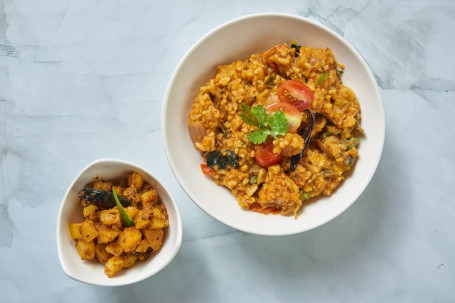 Sambar Rice With Potato Podimas