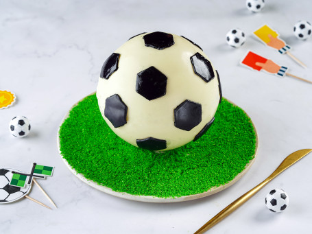 Voller Runder Pinata-Kuchen Mit Fußball-Thema