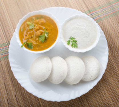 Mini Ghee Idli [14 Pieces] With Sambar