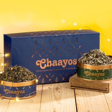 Blue-Chaayos Grüntee-Geschenkbox