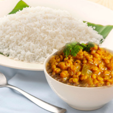 Lauki Chana Dal Mit Reis