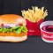 Railway Cutlet Burger Fries (M) Blaubeer-Mousse-Becher