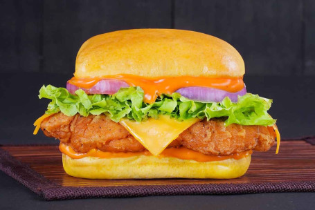 Smoky Chipotle Chicken Burger Mit Käse